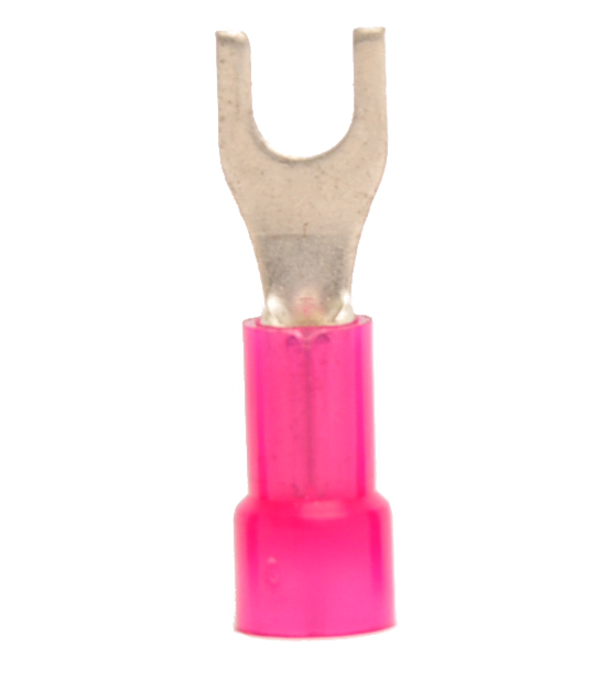 22-18 Nylon Insulated #6 Spade-Short