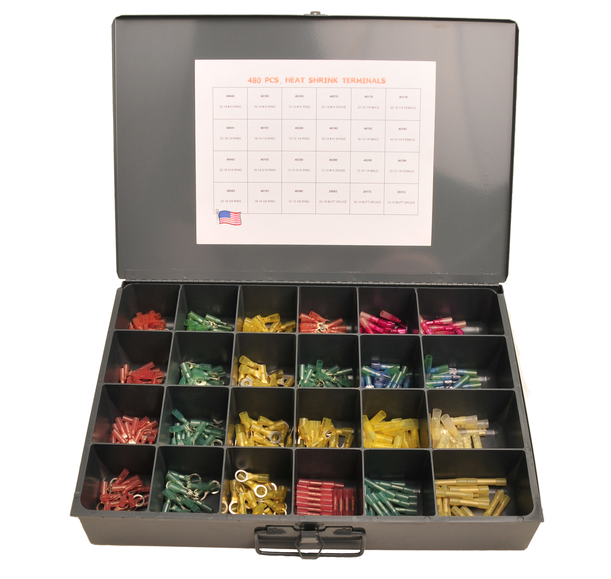 480 pc Heat Shrink Kit Metal